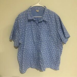 Vtg Boca Bay Summer Hawaiian FLORAL Button Down Shirt X-Large(?) Short Sleeve.